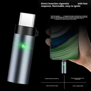 Isqueiro Elétrico USB-C (Mini, Sem Chama)